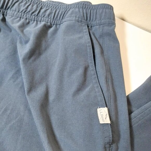LL BEAN SIZE XXL 30" MULTISPORT NAVY BLUE ELASTIC WAIST PULL ON PANTS - Picture 4 of 16
